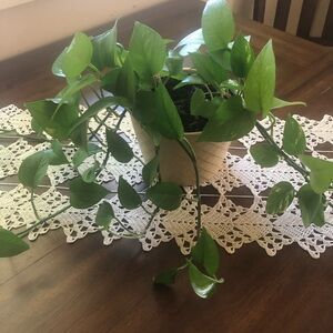 Handmade Crochet Table Runner - Cream